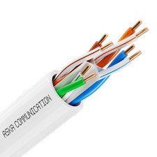 Cat6 UTP Ethernet LAN Cable CCA 23AWG 4 Pair CM 250/1000ft White Grey picture