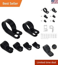 Versatile 200 Pcs Cable Clamp Set - Black Nylon Clips for Wire Management picture