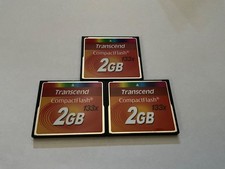 Lot of 3pcs 2gTranscend speed 133x Compactflash  memory card NIKON CANON CF DSLR picture