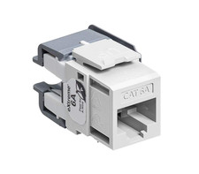 Leviton 6110G-RW6 Cat6A eXtreme QuickPort Connector | 10G | UTP | White | 110 picture