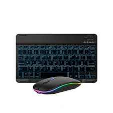 Ultra-Slim Lightweight Bluetooth Keyboard and Mouse Portable Mini black picture