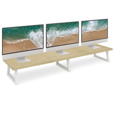 42 inch Dual Monitor Stand Riser for Wood & Steel Desktop Riser Organization. picture
