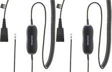 2 Jabra GN1200 CC Smart 2m Coiled Quick Disconnect to mod Plug Cord Adapter picture