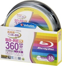 Verbatim Japan Blu-ray Disc for Repeated Recording BD-RE DL 50GB 10 Pieces new picture