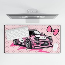 Hello Kitty Pink Cute Gaming Mousepad, Desk Accessories, Gift for Car Lovers picture