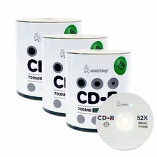 300 Smartbuy CD-R 52X 700MB/80Min Branded Logo Blank Media Recording Disc picture