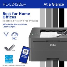 Brother HL-L2420DW Wireless Monochrome Laser Printer, Duplex, Mobile Print				 picture