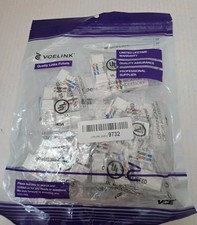 25 Pack of VCE VCELINK UL Listed CAT6 RJ45 Keystone Jack Inline Couplers White picture