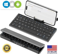 Mini Foldable Aluminum Bluetooth Keyboard for iPad Air Pro iPhone Android Phone picture