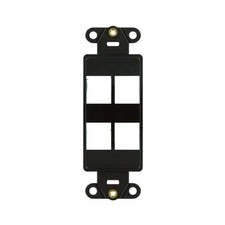 4 pcs Leviton 41644-B Quickport Decora Insert, 4 Port, Brown (New) picture