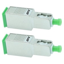 2x 5dB SC APC Connector Fiber Optic Optical Attenuator Single Mode Metal Green picture