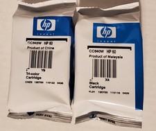 NEW unopened genuine HP 60 COMBO INK PACK Black Tri-color SEALED picture