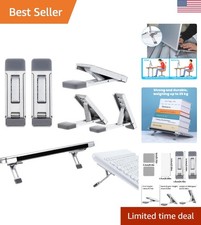Ergonomic Foldable Laptop Riser, Lightweight Silver Stand for Home & Office Use picture