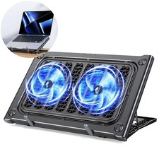 Laptop Cooling Pad Silent Fans Cooler Stand Adjustable Height&Speed for 10-17in picture