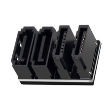 Cablecy Dual SATA Male to Female 360 Degree Angled Adapter for Motherboard picture