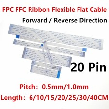 10PCS FPC FFC Ribbon Flexible Flat Cable 20 Pin Pitch 0.5MM AWM 20624 80C 60V picture