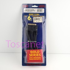 QVS Parallel Printer Cable IEEE 1284 DB25M/CN36M (A-B) 6FT Gold Series, NEW picture