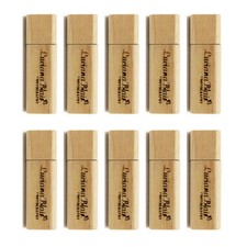 Lot 10pcs 1/2/4/8/16GB Engraved Wood USB Flash Drive Memory U Stick Custom Logo picture