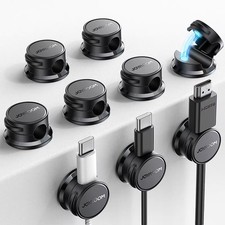 Joyroom 9Pcs Cable Management Cord Organizer Magnetic Cable Clips Adhesive Wire picture
