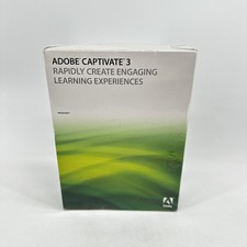 Adobe Captivate 3 Software for Windows New Sealed Box Training eLearning CD OEM picture