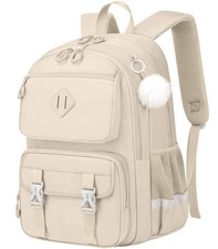 School Backpack for Teen Girls, Cute College Back Pack 15.6 Inch, S90-beige picture