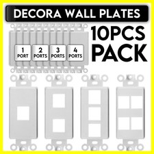 10 Pack Wall Plate 1 2 3 4 Gang Wallplate Switch Outlet Decorative Cover White picture