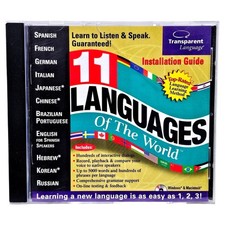 11 Languages of the World CD-ROM Transparent Language PC Mac Educational ROM picture