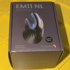 ProtoArc EM11 NL Ergonomic Vertical Mouse Black Blue Bluetooth Rechargeable picture