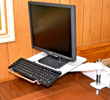 monitor arm with a keyboard tray articulating Global Computer S C6085 Ser#287095 picture