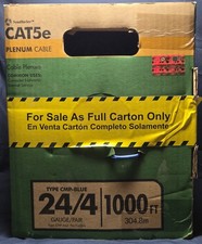 1000 ft. Southwire Blue 24/4 CAT5e CMP Plenum Network Data Cable picture