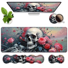 4 in 1 Ergonomic Memory Foam Pad Wrist Rest Set, Large XXL Gaming Desk Pad + ... picture