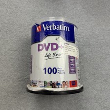 Verbatim Life Series DVD+R 4.7GB 16X Recordable Blank Disc 100 Pack Spindle picture