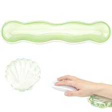 Wrist Rest for Keyboard and - Green Soft Ergonomic Silicone Wrist Rest, Clear... picture