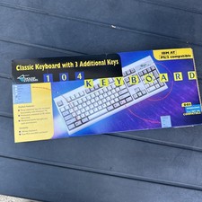 Mouse Systems Classic 104 Keyboard New Open Box IBM AT PS/2 DOS W95 picture