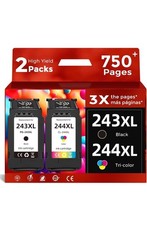 2PK Ink Cartridge Replacement for Canon PG-243XL CL-244XL TR4520 MX490 MG2522 picture