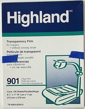 Highland 901 Transparency Film ~ clear Film 100+ sheets ~ 78-6969-8594-0 picture