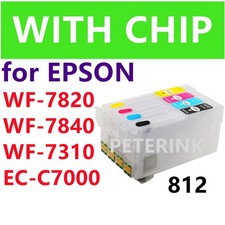 Empty Refillable Ink Cartridge T812 812 XL with chip for WF7840 WF7820 WF7310 picture