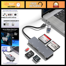 5-in-1 CFast Card Reader USB C/A, 5Gbps SD/TF/XD/CF Adapter for PC/Mac, Plug & P picture