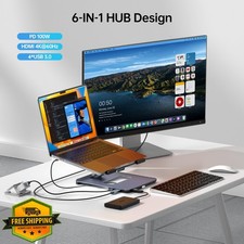 BENFEI USB C 6in1 Docking Station Laptop Stand 4K HDMI USB3.0 PD picture