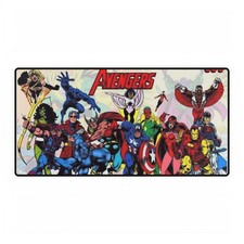 Marvel Comics Avengers Logo And Team Ensemble Mouse Pad Desk Mats picture