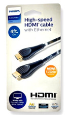 PHILIPS HIGH-SPEED 4-FOOT HDMI CABLE/WITH ETHERNET/WORKS w-HD 1080P & 4K UHD/NEW picture