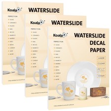 Koala Clear Waterslide Decal Transfer Paper for Laser  30 Ct Water Slide 8.5x11 picture