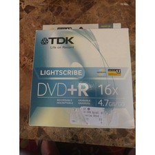 TDK LIGHTSCRIBE DVD+R 16x 4.7GB 10-pk Cakebox + Retail Box - Burn Custom Discs picture