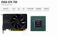 EVGA GTX 750 1GB GDDR5 Graphics Card ✅DP HDMI DVI✅01G-P4-2751-KR picture