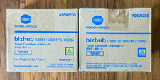 New KONICA MINOLTA (2) TNP49Y Yellow Toner Cartridge OEM New  picture