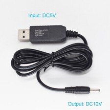 50pc 1M/3.3FT High Quality USB A Male 5V To 12V DC 3.5x1.35mm Male Step-Up Cable picture