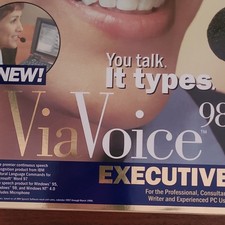 Sealed IBM ViaVoice 98 Executive Edition  Big Box PC Software  Win 95/98 picture
