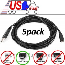 Lot5pk 10ft long USB Micro 5pin Digital Phone/Charger/Sync/Data Cable/Cord/Wire picture