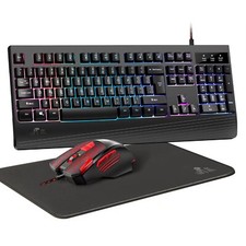 Rii Gaming Wired Keyboard 3 in 1 - Rainbow Backlit Keyboard + mouse + mouse pad picture