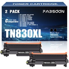 TN830XL 2PK BK Toner Cartridge for HL-L2400D HL-L2460DW DCP-L2640DW MFC-L2820DW  picture
